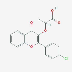 molecular formula C18H13ClO5 B7750590 2-{[2-(4-chlorophenyl)-4-oxo-4H-chromen-3-yl]oxy}propanoic acid 