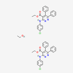 Ethanol;ethyl 3-(4-chloroanilino)-5,6-diphenylpyridazine-4-carboxylate