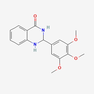 molecular formula C17H18N2O4 B7750668 2-(3,4,5-Trimethoxyphenyl)-2,3-dihydroquinazolin-4(1H)-one CAS No. 13165-12-3
