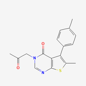 molecular formula C17H16N2O2S B7750800 6-Methyl-5-(4-methylphenyl)-3-(2-oxopropyl)thieno[2,3-d]pyrimidin-4-one 