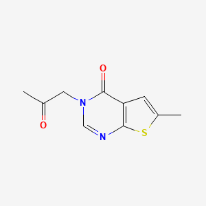 molecular formula C10H10N2O2S B7750805 6-methyl-3-(2-oxopropyl)thieno[2,3-d]pyrimidin-4(3H)-one 