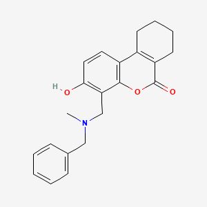 molecular formula C22H23NO3 B7750899 4-{[benzyl(methyl)amino]methyl}-3-hydroxy-6H,7H,8H,9H,10H-cyclohexa[c]chromen-6-one 