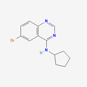 molecular formula C13H14BrN3 B7750907 6-bromo-N-cyclopentylquinazolin-4-amine 