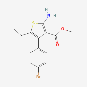 molecular formula C14H14BrNO2S B7750925 Methyl 2-amino-4-(4-bromophenyl)-5-ethylthiophene-3-carboxylate 