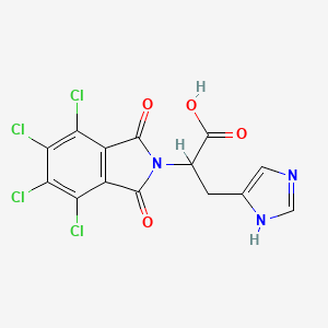 molecular formula C14H7Cl4N3O4 B7750959 3-(1H-imidazol-4-yl)-2-(4,5,6,7-tetrachloro-1,3-dioxoisoindolin-2-yl)propanoic acid 