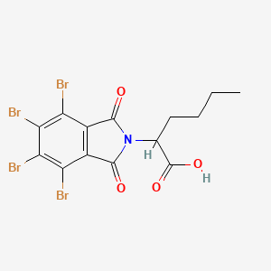 molecular formula C14H11Br4NO4 B7750976 2-(4,5,6,7-Tetrabromo-1,3-dioxoisoindol-2-yl)hexanoic acid 