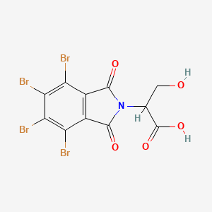 molecular formula C11H5Br4NO5 B7750986 3-Hydroxy-2-(4,5,6,7-tetrabromo-1,3-dioxoisoindol-2-yl)propanoic acid 