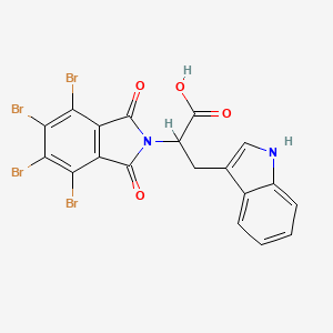 molecular formula C19H10Br4N2O4 B7750992 3-(1H-indol-3-yl)-2-(4,5,6,7-tetrabromo-1,3-dioxoisoindol-2-yl)propanoic acid 