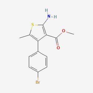 molecular formula C13H12BrNO2S B7751065 Methyl 2-amino-4-(4-bromophenyl)-5-methylthiophene-3-carboxylate 