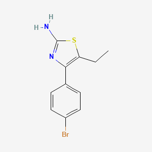 molecular formula C11H11BrN2S B7751066 4-(4-Bromophenyl)-5-ethyl-1,3-thiazol-2-amine 