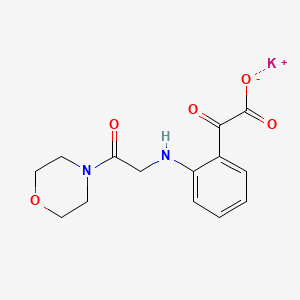 molecular formula C14H15KN2O5 B7751078 Potassium;2-[2-[(2-morpholin-4-yl-2-oxoethyl)amino]phenyl]-2-oxoacetate 