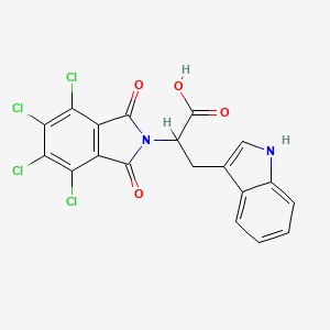 molecular formula C19H10Cl4N2O4 B7751106 3-(1H-indol-3-yl)-2-(4,5,6,7-tetrachloro-1,3-dioxoisoindolin-2-yl)propanoic acid 