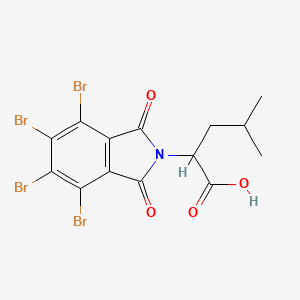 molecular formula C14H11Br4NO4 B7751108 4-Methyl-2-(4,5,6,7-tetrabromo-1,3-dioxoisoindol-2-yl)pentanoic acid 