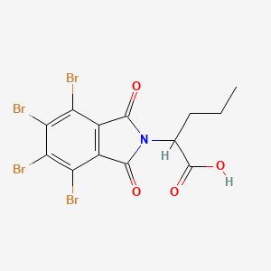 molecular formula C13H9Br4NO4 B7751126 2-(4,5,6,7-Tetrabromo-1,3-dioxoisoindol-2-yl)pentanoic acid 
