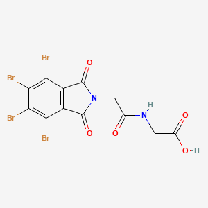 molecular formula C12H6Br4N2O5 B7751129 2-[[2-(4,5,6,7-Tetrabromo-1,3-dioxoisoindol-2-yl)acetyl]amino]acetic acid 