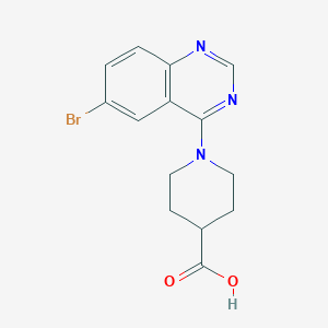 molecular formula C14H14BrN3O2 B7751167 1-(6-bromoquinazolin-4-yl)piperidine-4-carboxylic Acid CAS No. 685862-11-7
