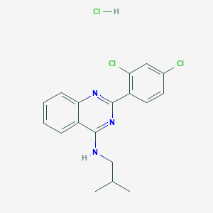 molecular formula C18H18Cl3N3 B7751175 2-(2,4-dichlorophenyl)-N-(2-methylpropyl)quinazolin-4-amine;hydrochloride 