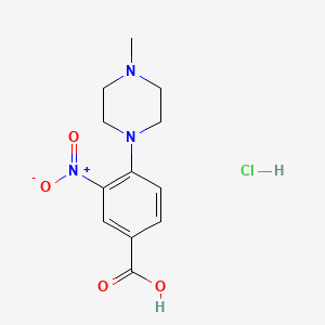 molecular formula C12H16ClN3O4 B7751186 4-(4-Methylpiperazin-1-yl)-3-nitrobenzoic acid hydrochloride 