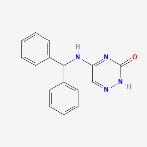 molecular formula C16H14N4O B7751212 5-(benzhydrylamino)-1,2,4-triazin-3(2H)-one 