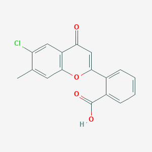 molecular formula C17H11ClO4 B7751229 2-(6-chloro-7-methyl-4-oxo-4H-chromen-2-yl)benzoic acid 