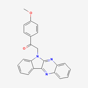 molecular formula C23H17N3O2 B7751238 2-(6H-indolo[2,3-b]quinoxalin-6-yl)-1-(4-methoxyphenyl)ethanone 