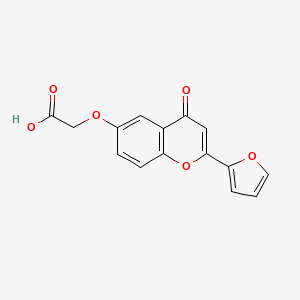 molecular formula C15H10O6 B7751241 2-[2-(Furan-2-yl)-4-oxochromen-6-yl]oxyacetic acid 