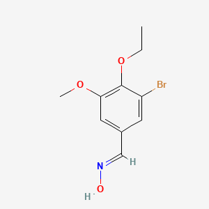molecular formula C10H12BrNO3 B7751317 (E)-N-[(3-bromo-4-ethoxy-5-methoxyphenyl)methylidene]hydroxylamine 