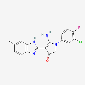 molecular formula C18H14ClFN4O B7751493 CID 7540430 