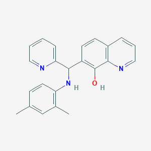 molecular formula C23H21N3O B7751589 7-[(2,4-Dimethylanilino)(2-pyridyl)methyl]-8-quinolinol 