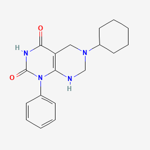 molecular formula C18H22N4O2 B7751608 6-cyclohexyl-2-hydroxy-1-phenyl-5,6,7,8-tetrahydropyrimido[4,5-d]pyrimidin-4(1H)-one 
