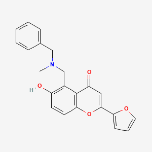 molecular formula C22H19NO4 B7751632 5-{[benzyl(methyl)amino]methyl}-2-(furan-2-yl)-6-hydroxy-4H-chromen-4-one 