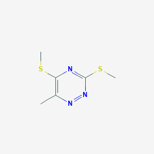 molecular formula C6H9N3S2 B7751661 6-Methyl-3,5-bis(methylsulfanyl)-1,2,4-triazine 