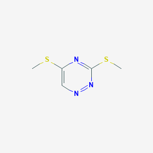 molecular formula C5H7N3S2 B7751668 3,5-Bis(methylthio)-1,2,4-triazine 