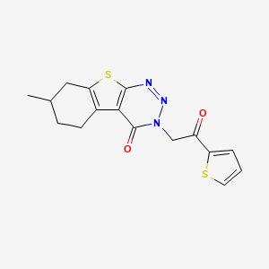molecular formula C16H15N3O2S2 B7751702 7-methyl-3-(2-oxo-2-thien-2-ylethyl)-5,6,7,8-tetrahydro[1]benzothieno[2,3-d][1,2,3]triazin-4(3H)-one 