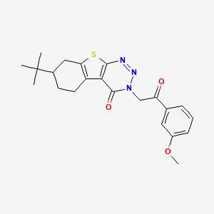 molecular formula C22H25N3O3S B7751729 7-tert-butyl-3-[2-(3-methoxyphenyl)-2-oxoethyl]-5,6,7,8-tetrahydro[1]benzothieno[2,3-d][1,2,3]triazin-4(3H)-one 