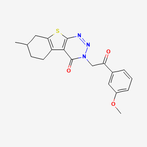 molecular formula C19H19N3O3S B7751732 3-[2-(3-methoxyphenyl)-2-oxoethyl]-7-methyl-5,6,7,8-tetrahydro[1]benzothieno[2,3-d][1,2,3]triazin-4(3H)-one 