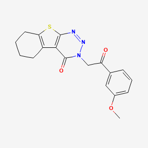 molecular formula C18H17N3O3S B7751737 3-[2-(3-methoxyphenyl)-2-oxoethyl]-5,6,7,8-tetrahydro[1]benzothieno[2,3-d][1,2,3]triazin-4(3H)-one 