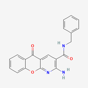 molecular formula C20H15N3O3 B7751935 2-amino-N-benzyl-5-oxo-5H-chromeno[2,3-b]pyridine-3-carboxamide 
