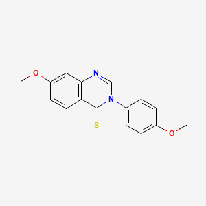 molecular formula C16H14N2O2S B7751995 7-Methoxy-3-(4-methoxyphenyl)-3,4-dihydroquinazoline-4-thione 