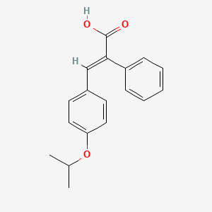 molecular formula C18H18O3 B7752015 (E)-alpha-Phenyl-4-isopropoxycinnamic acid 