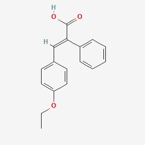 molecular formula C17H16O3 B7752029 (2E)-3-(4-ethoxyphenyl)-2-phenylprop-2-enoic acid 