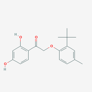 molecular formula C19H22O4 B7752038 2-(2-Tert-butyl-4-methylphenoxy)-1-(2,4-dihydroxyphenyl)ethan-1-one 