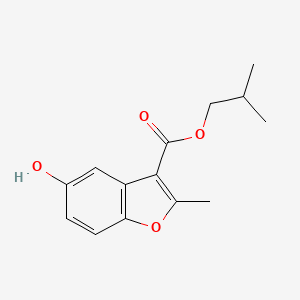 molecular formula C14H16O4 B7752045 2-Methylpropyl 5-hydroxy-2-methyl-1-benzofuran-3-carboxylate 