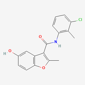 molecular formula C17H14ClNO3 B7752057 N-(3-chloro-2-methylphenyl)-5-hydroxy-2-methyl-1-benzofuran-3-carboxamide 