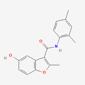 molecular formula C18H17NO3 B7752066 N-(2,4-dimethylphenyl)-5-hydroxy-2-methyl-1-benzofuran-3-carboxamide 