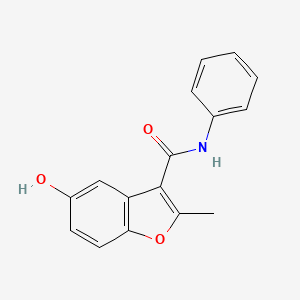 molecular formula C16H13NO3 B7752073 5-hydroxy-2-methyl-N-phenyl-1-benzofuran-3-carboxamide 