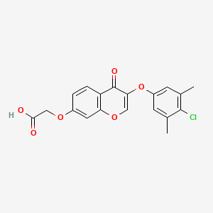 molecular formula C19H15ClO6 B7752082 2-[3-(4-Chloro-3,5-dimethylphenoxy)-4-oxochromen-7-yl]oxyacetic acid 