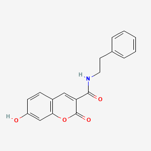 molecular formula C18H15NO4 B7752095 7-hydroxy-2-oxo-N-(2-phenylethyl)-2H-chromene-3-carboxamide 