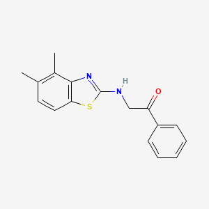 molecular formula C17H16N2OS B7752118 2-((4,5-Dimethylbenzo[d]thiazol-2-yl)amino)-1-phenylethanone 