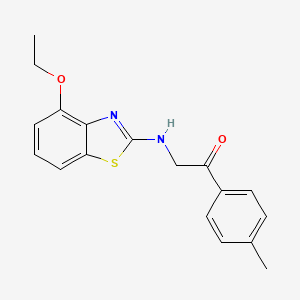molecular formula C18H18N2O2S B7752138 2-[(4-Ethoxy-1,3-benzothiazol-2-yl)amino]-1-(4-methylphenyl)ethanone 